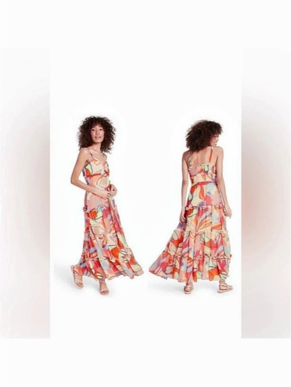 Alexis Abstract Print Maxi Dress Size Medium Like New